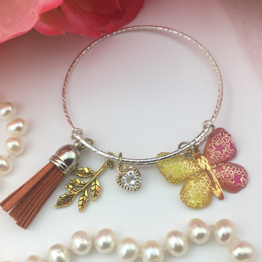 ✨3/20$ LEAFY CUBIC ZIRCONIA HEART LUXURY BRACELET